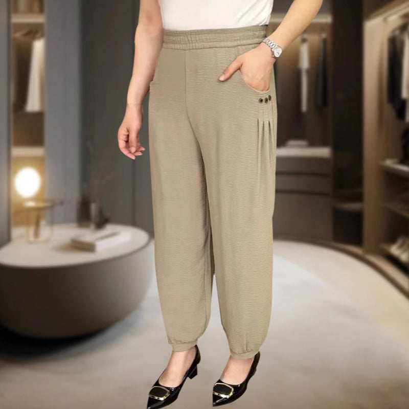 【M-XL】👖Női hűvös légáteresztő laza alkalmi nadrágok