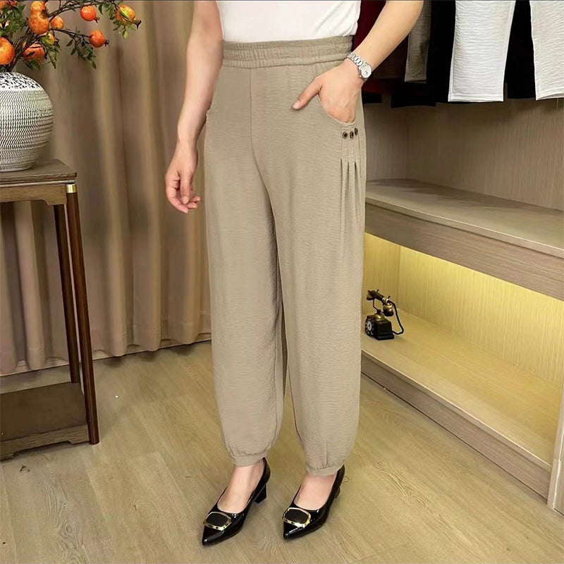 【M-XL】👖Női hűvös légáteresztő laza alkalmi nadrágok
