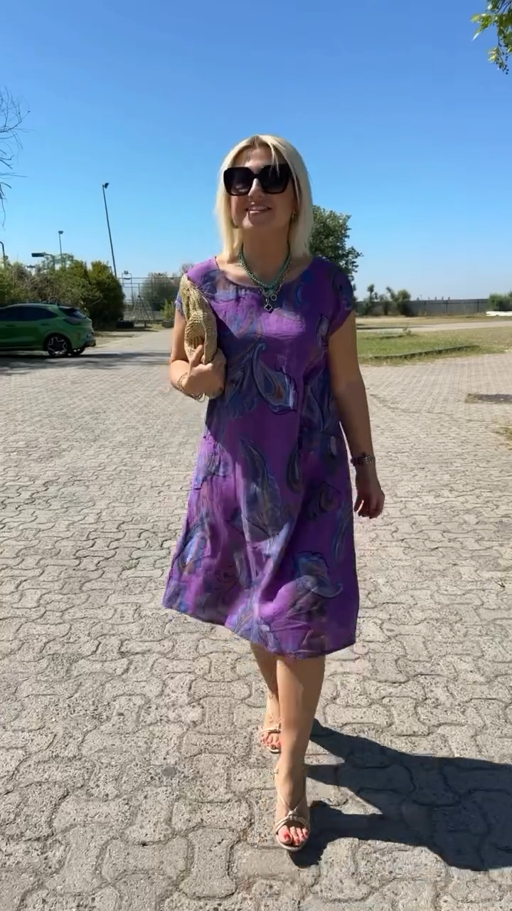 🌴Nyári új nyomtatott pamut vászon ruhák