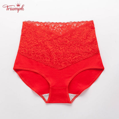 Triumph -4 darabos szett magas derekú csipkés v-bugyi a kényelemért és puhaságért.