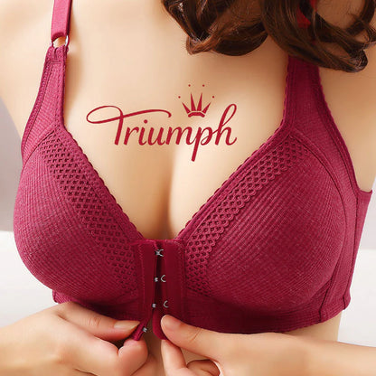 Triumph - 2024 új szexi varrás nélküli női melltartó varrás nélküli összegyűjtés kényelmes pamut fehérnemű acél nélkül【M-6XL】.