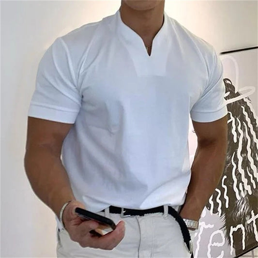 2024 Férfi Gentlemans Business rövid ujjú fitness rövid ujjú