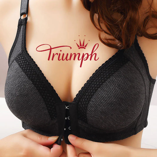 Triumph - 2024 új szexi varrás nélküli női melltartó varrás nélküli összegyűjtés kényelmes pamut fehérnemű acél nélkül【M-6XL】.