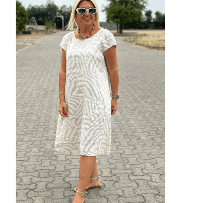 👗Casual nyomtatott zsebes ruha nőknek