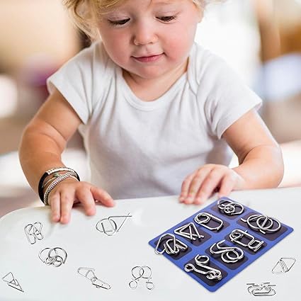 🧠 IQ Toys oktatási intellektuális játékok, fém fejtörők Brain teaser